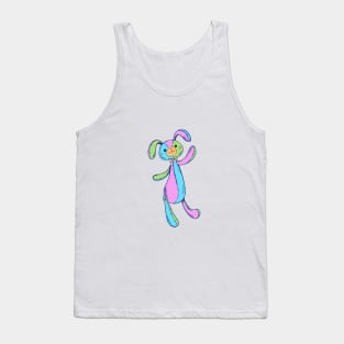 Patchwork Stuffed Bunny in Pastels Tank Top
